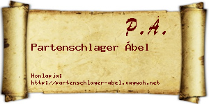 Partenschlager Ábel névjegykártya